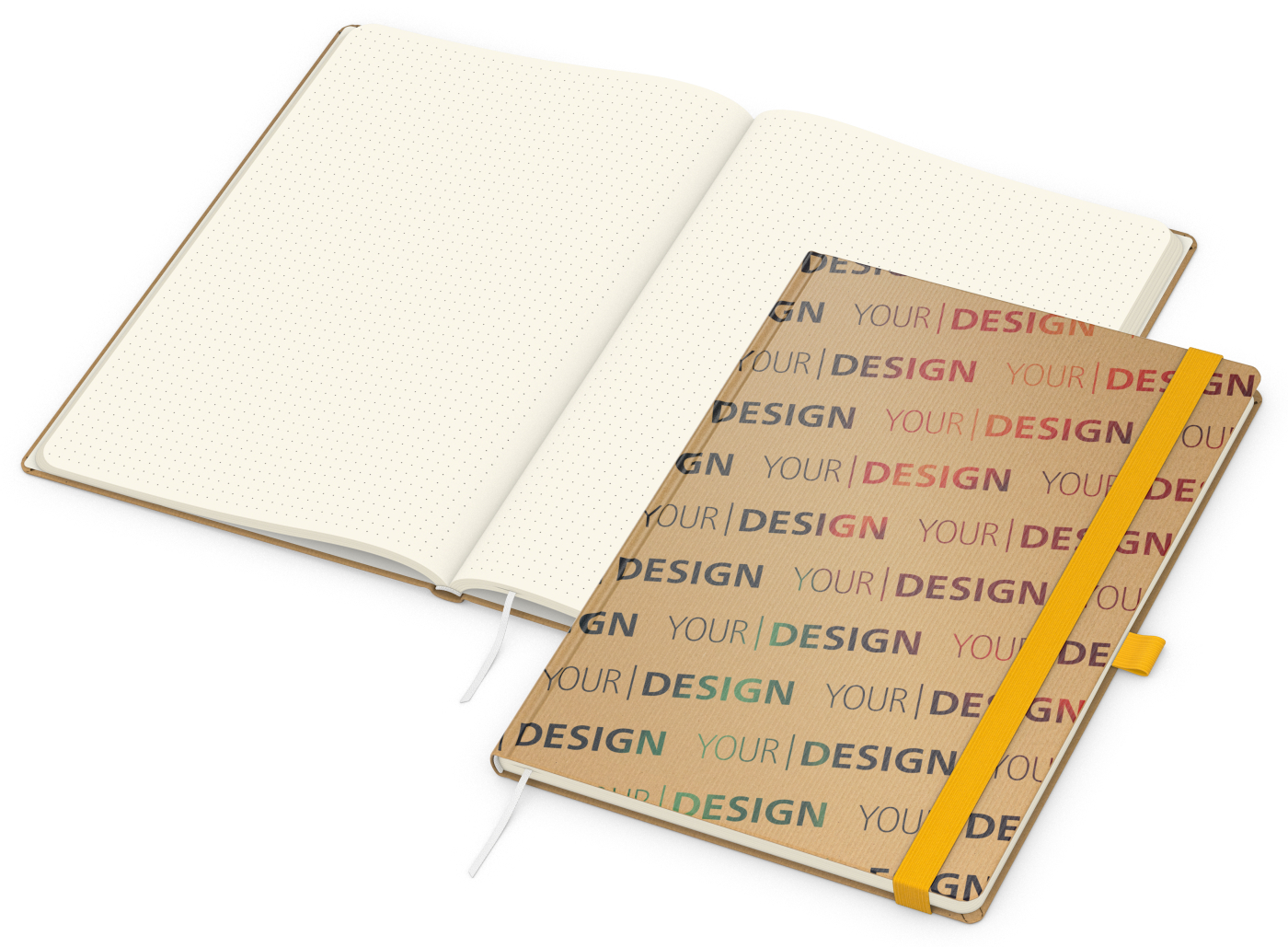 Notizbuch Match-Book Naturpapier-Hardcover individuell bedruckt