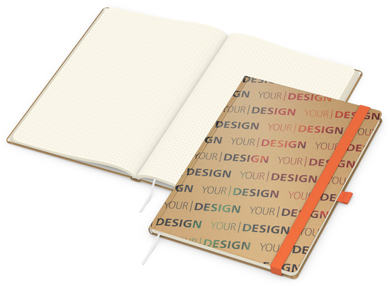 Notizbuch Match-Book Naturpapier-Hardcover individuell bedruckt