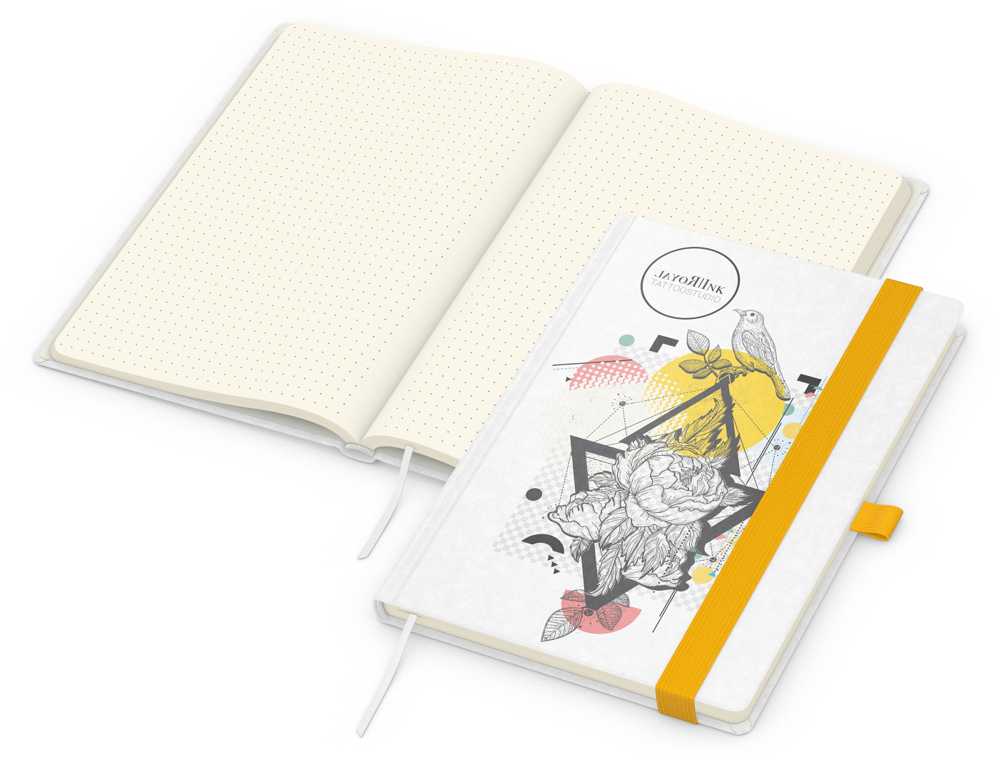 Notizbuch Match-Book Naturpapier-Hardcover individuell bedruckt