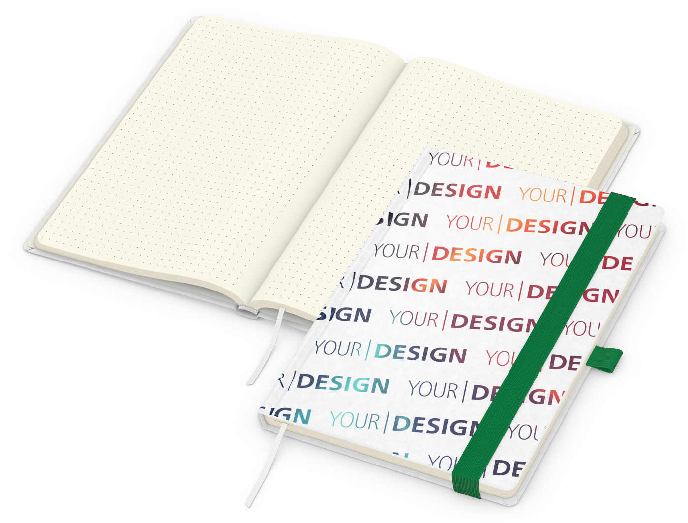 Notizbuch Match-Book Naturpapier-Hardcover individuell bedruckt