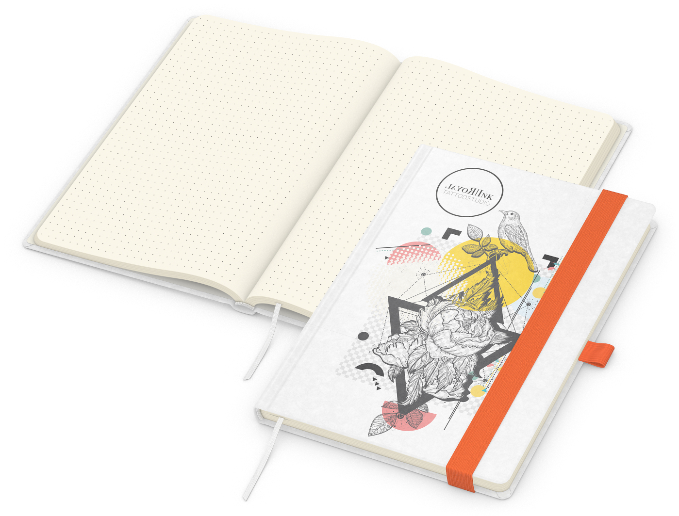 Notizbuch Match-Book Naturpapier-Hardcover individuell bedruckt