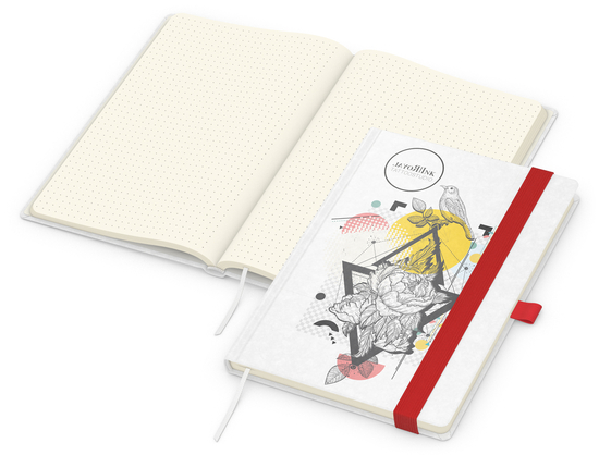 Notizbuch Match-Book Naturpapier-Hardcover individuell bedruckt