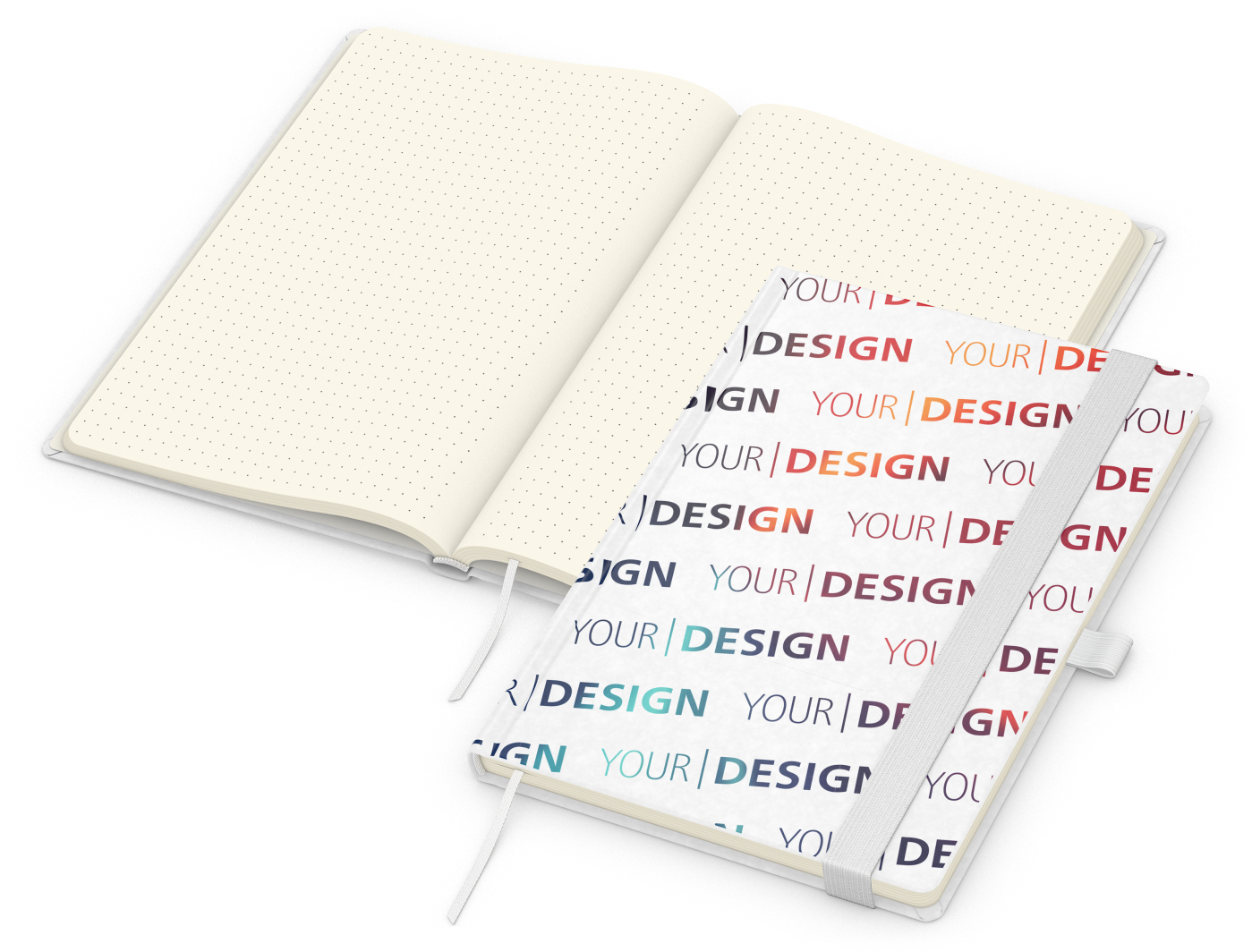 Notizbuch Match-Book Naturpapier-Hardcover individuell bedruckt