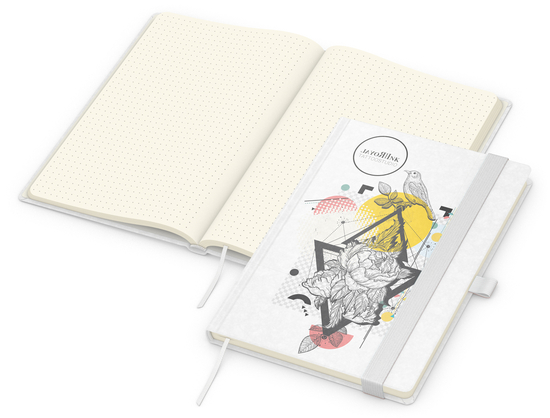 Notizbuch Match-Book Naturpapier-Hardcover individuell bedruckt