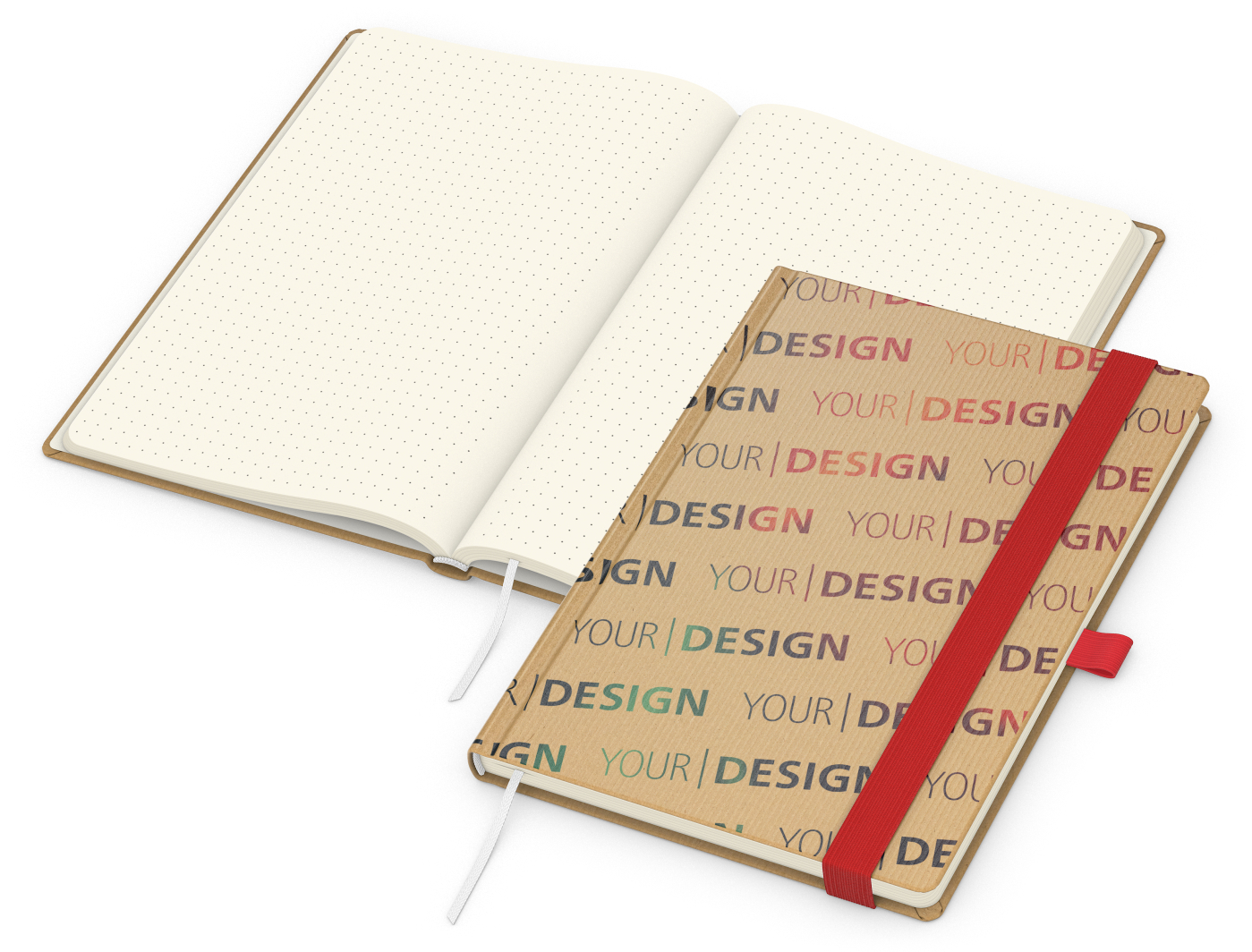 Notizbuch Match-Book Naturpapier-Hardcover individuell bedruckt