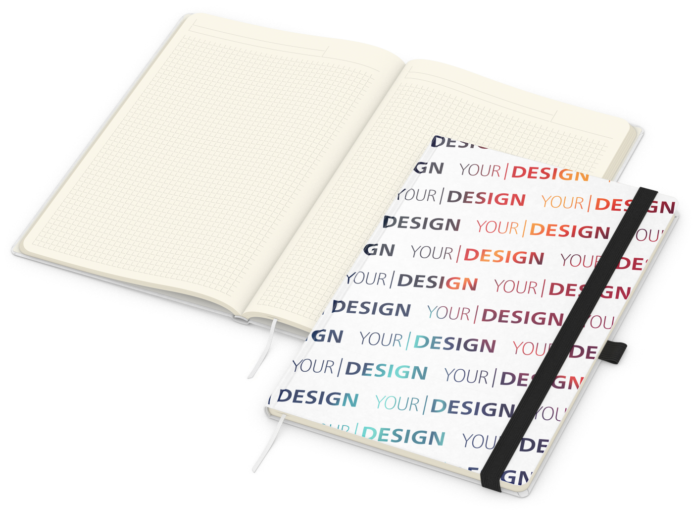 Notizbuch Match-Book Naturpapier-Hardcover individuell bedruckt
