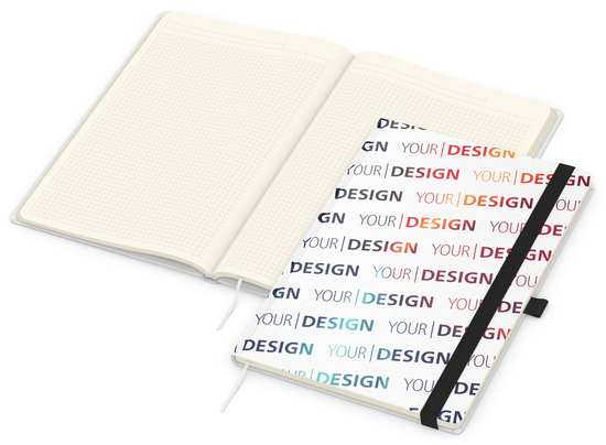 Notizbuch Match-Book Naturpapier-Hardcover individuell bedruckt