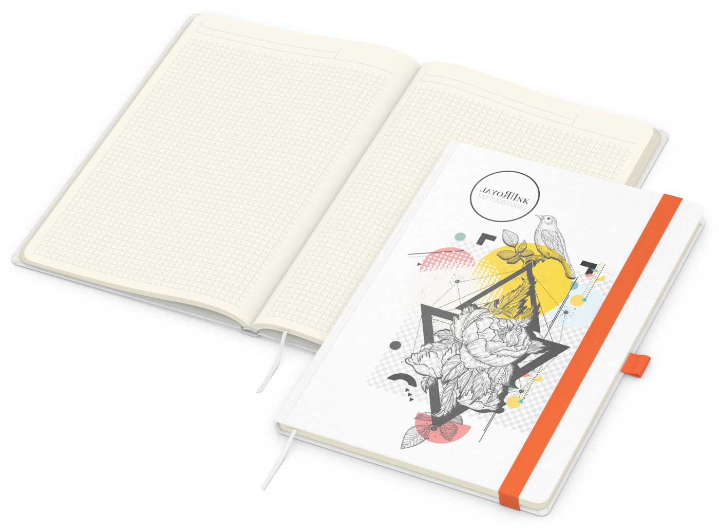Notizbuch Match-Book Naturpapier-Hardcover individuell bedruckt