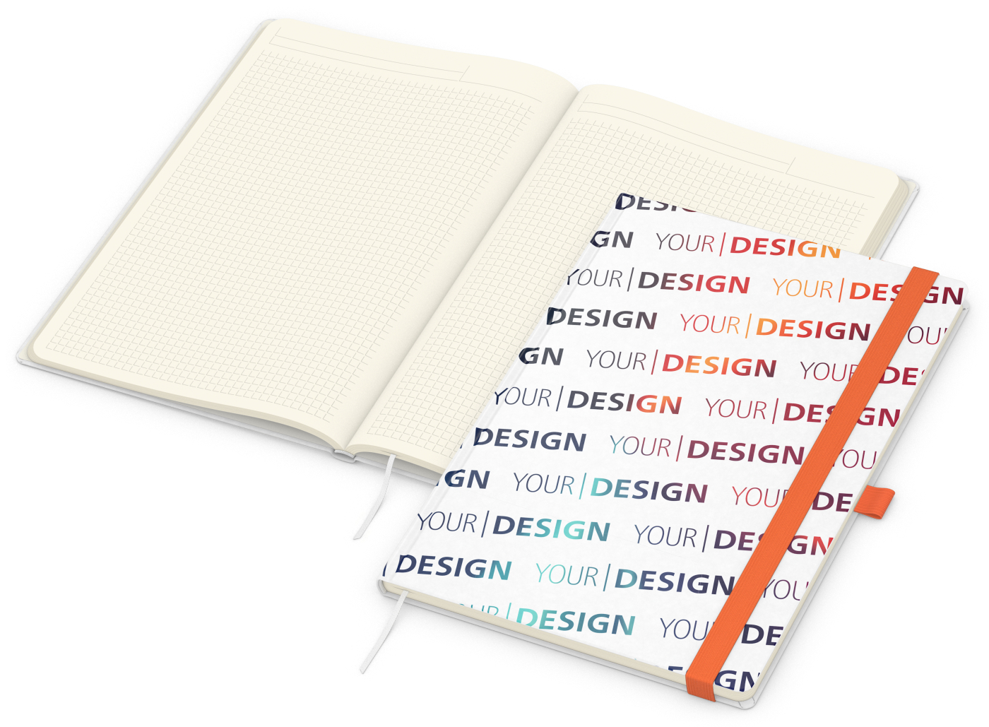 Notizbuch Match-Book Naturpapier-Hardcover individuell bedruckt