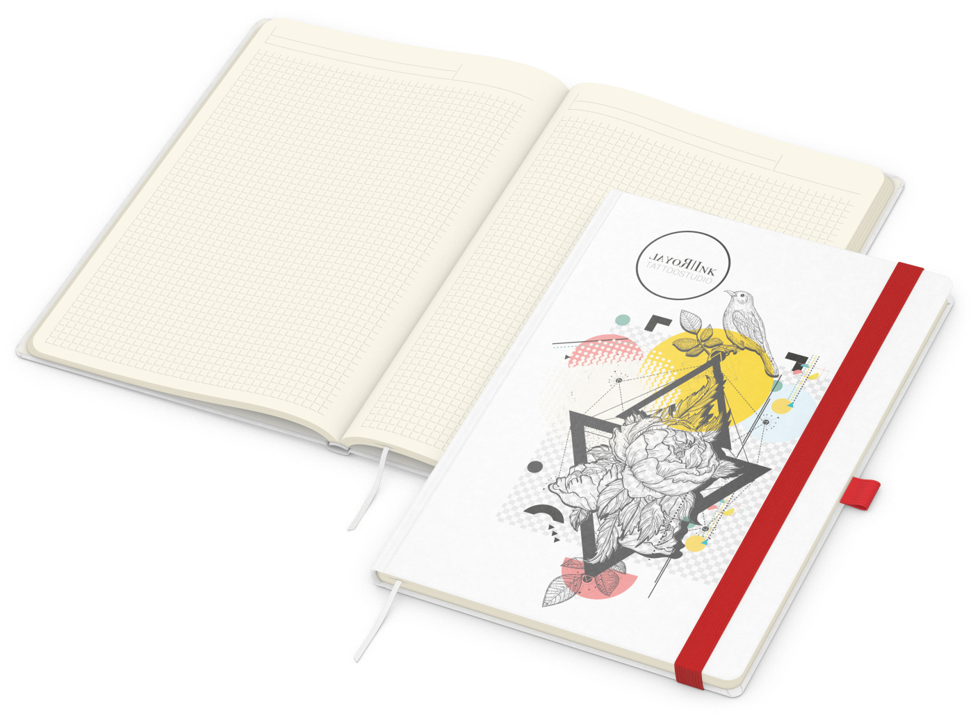 Notizbuch Match-Book Naturpapier-Hardcover individuell bedruckt