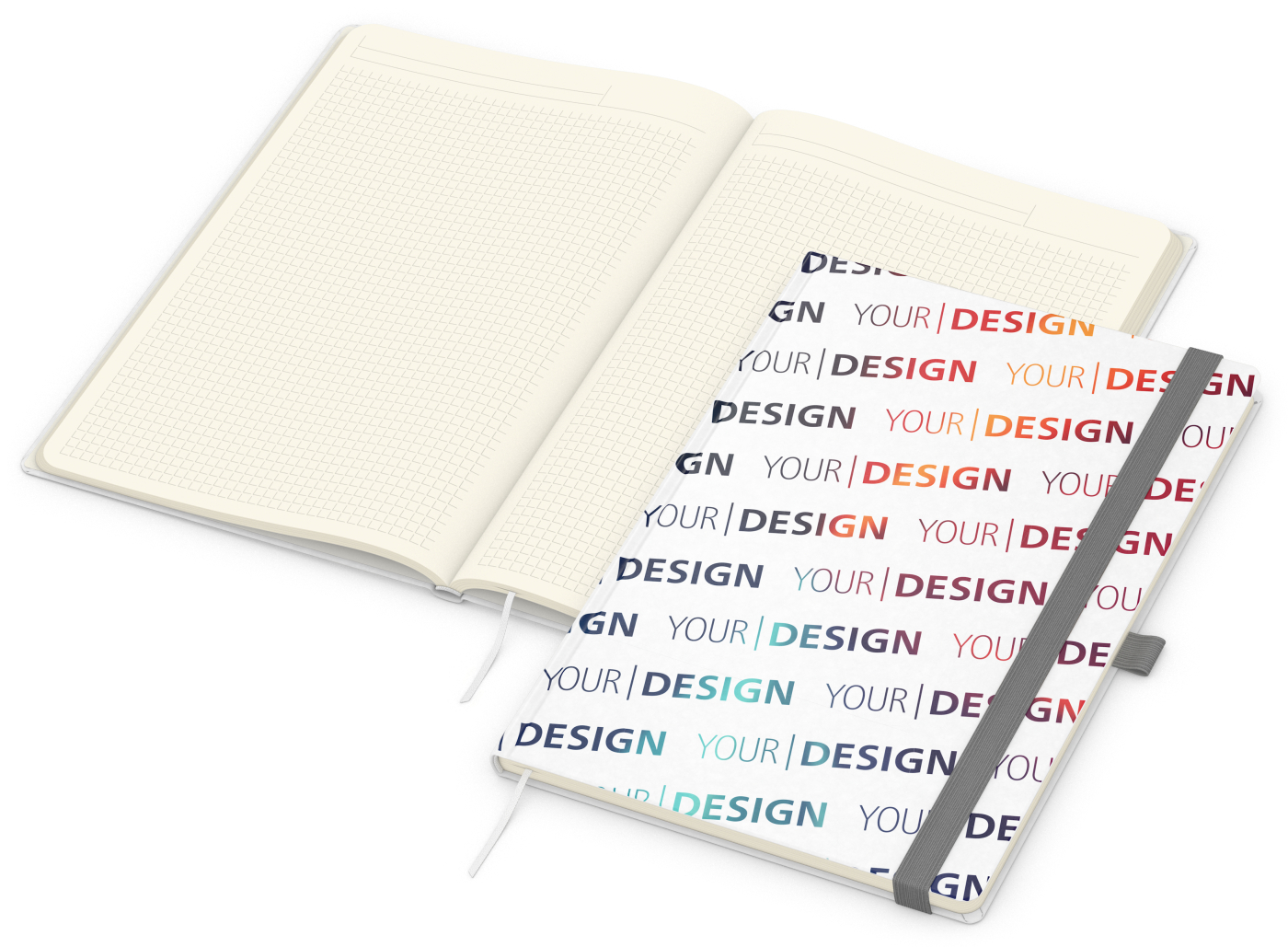 Notizbuch Match-Book Naturpapier-Hardcover individuell bedruckt