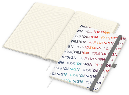 Notizbuch Match-Book Naturpapier-Hardcover individuell bedruckt