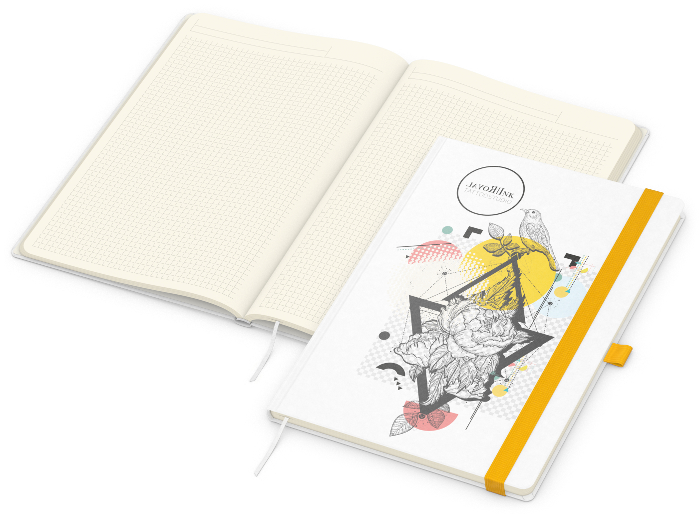 Notizbuch Match-Book Naturpapier-Hardcover individuell bedruckt