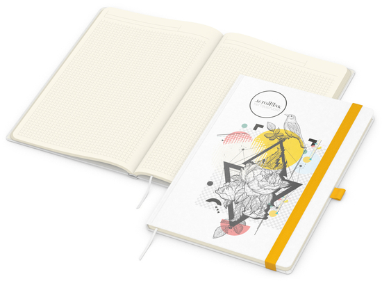 Notizbuch Match-Book Naturpapier-Hardcover individuell bedruckt