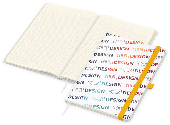 Notizbuch Match-Book Naturpapier-Hardcover individuell bedruckt