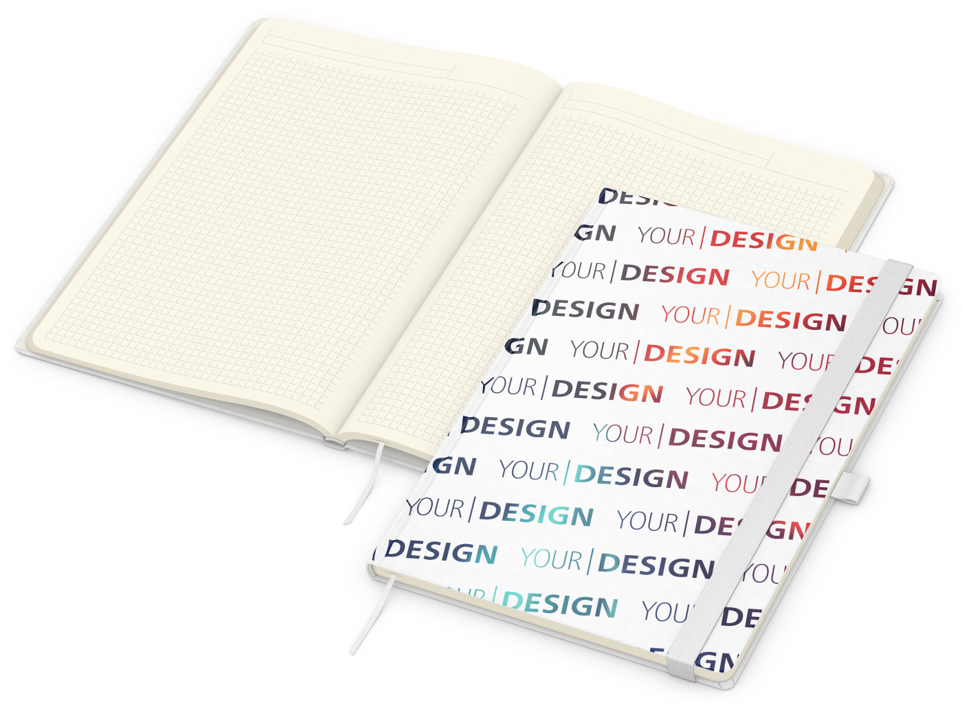 Notizbuch Match-Book Naturpapier-Hardcover individuell bedruckt