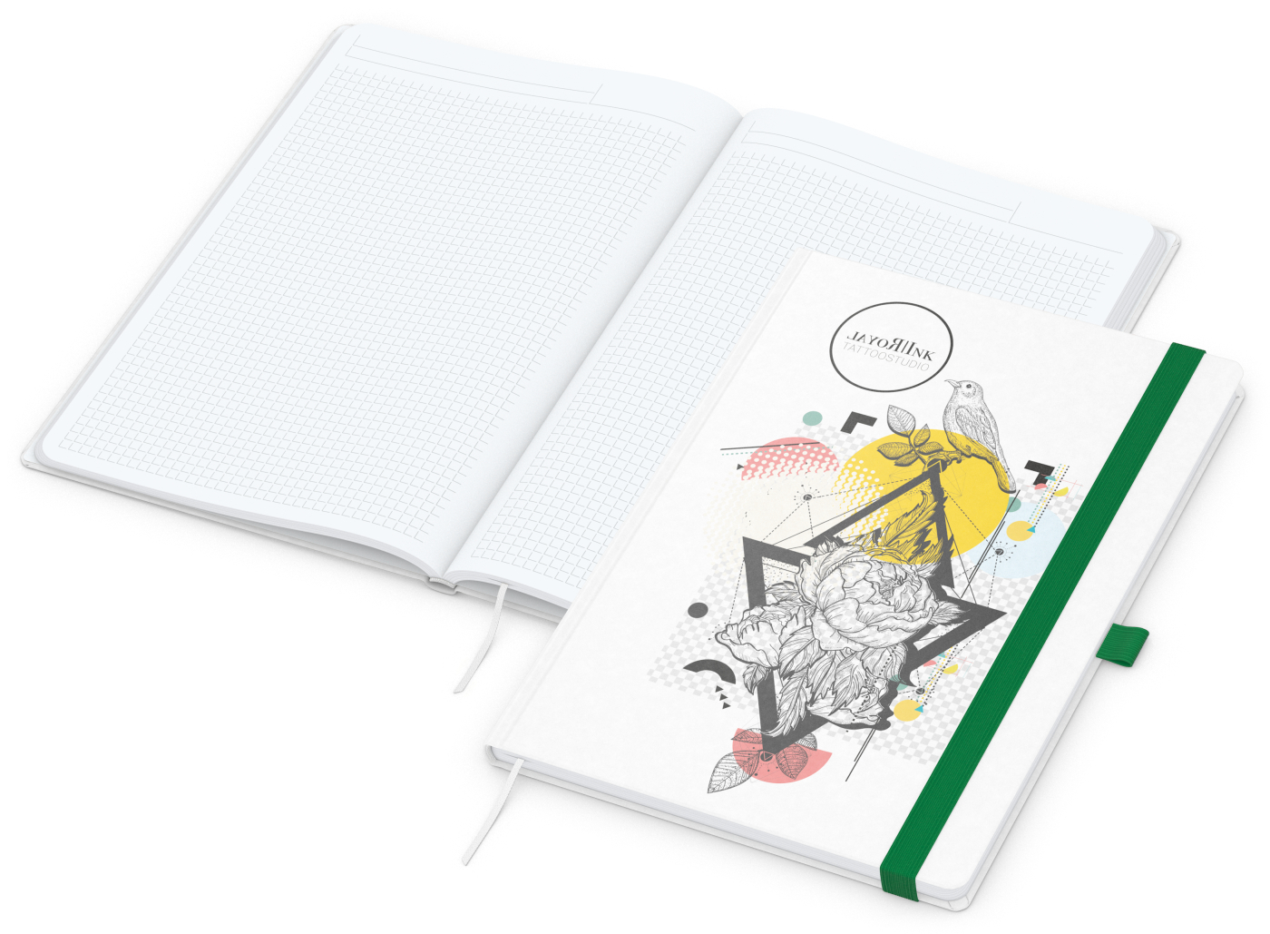 Notizbuch Match-Book Naturpapier-Hardcover individuell bedruckt