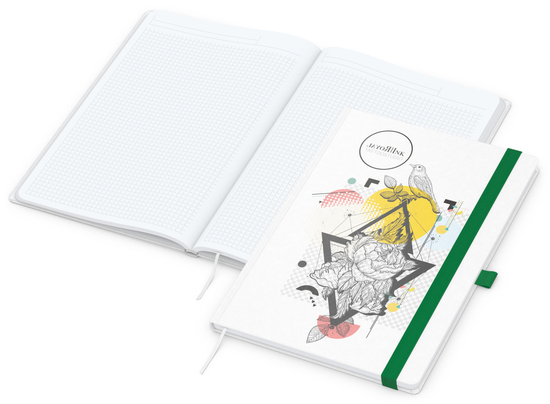 Notizbuch Match-Book Naturpapier-Hardcover individuell bedruckt