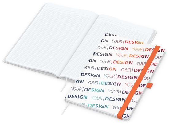 Notizbuch Match-Book Naturpapier-Hardcover individuell bedruckt