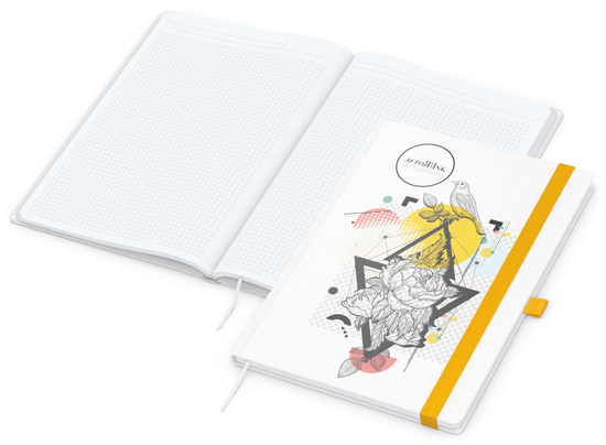 Notizbuch Match-Book Naturpapier-Hardcover individuell bedruckt