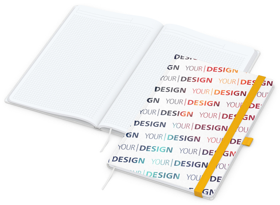Notizbuch Match-Book Naturpapier-Hardcover individuell bedruckt