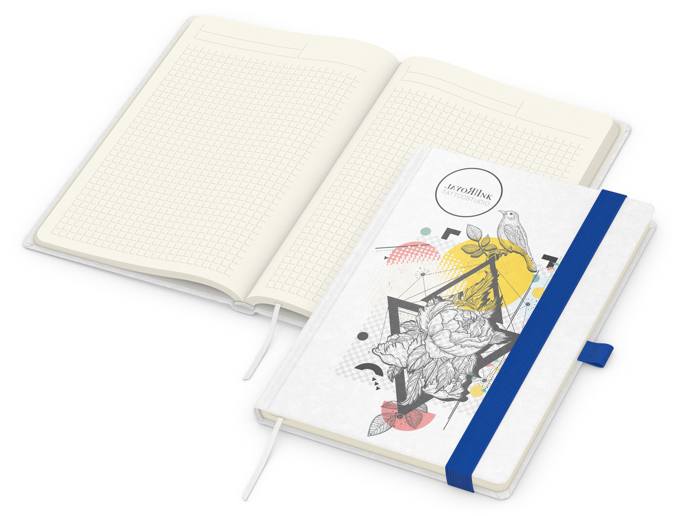 Notizbuch Match-Book Naturpapier-Hardcover individuell bedruckt