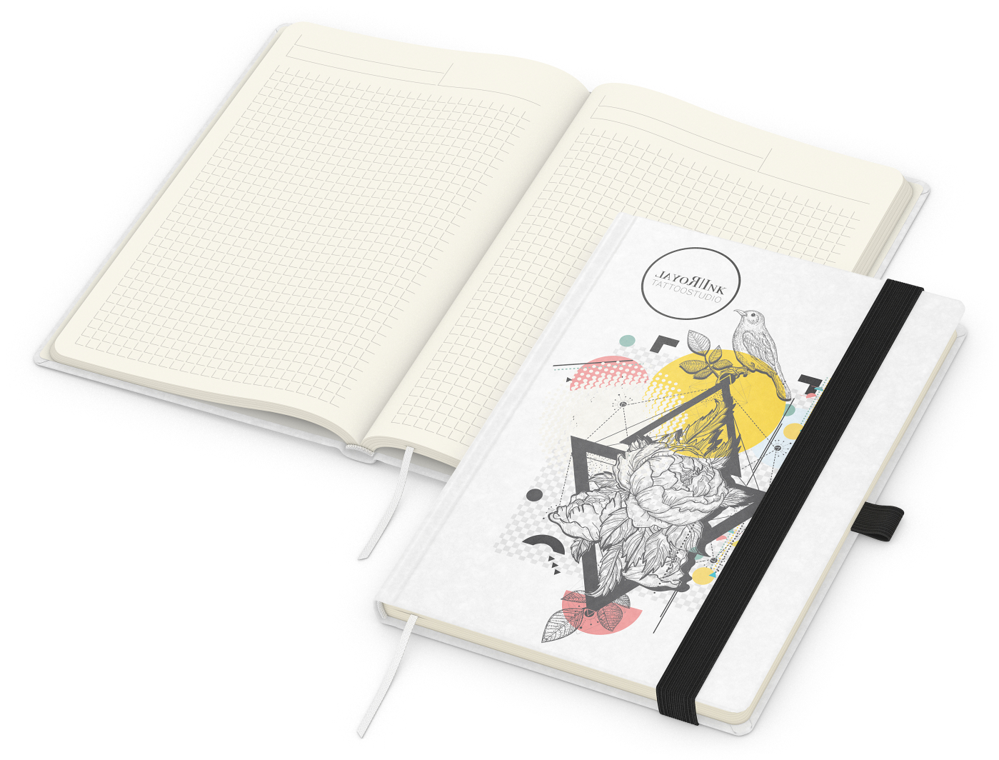 Notizbuch Match-Book Naturpapier-Hardcover individuell bedruckt