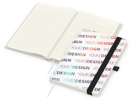 Notizbuch Match-Book Naturpapier-Hardcover individuell bedruckt