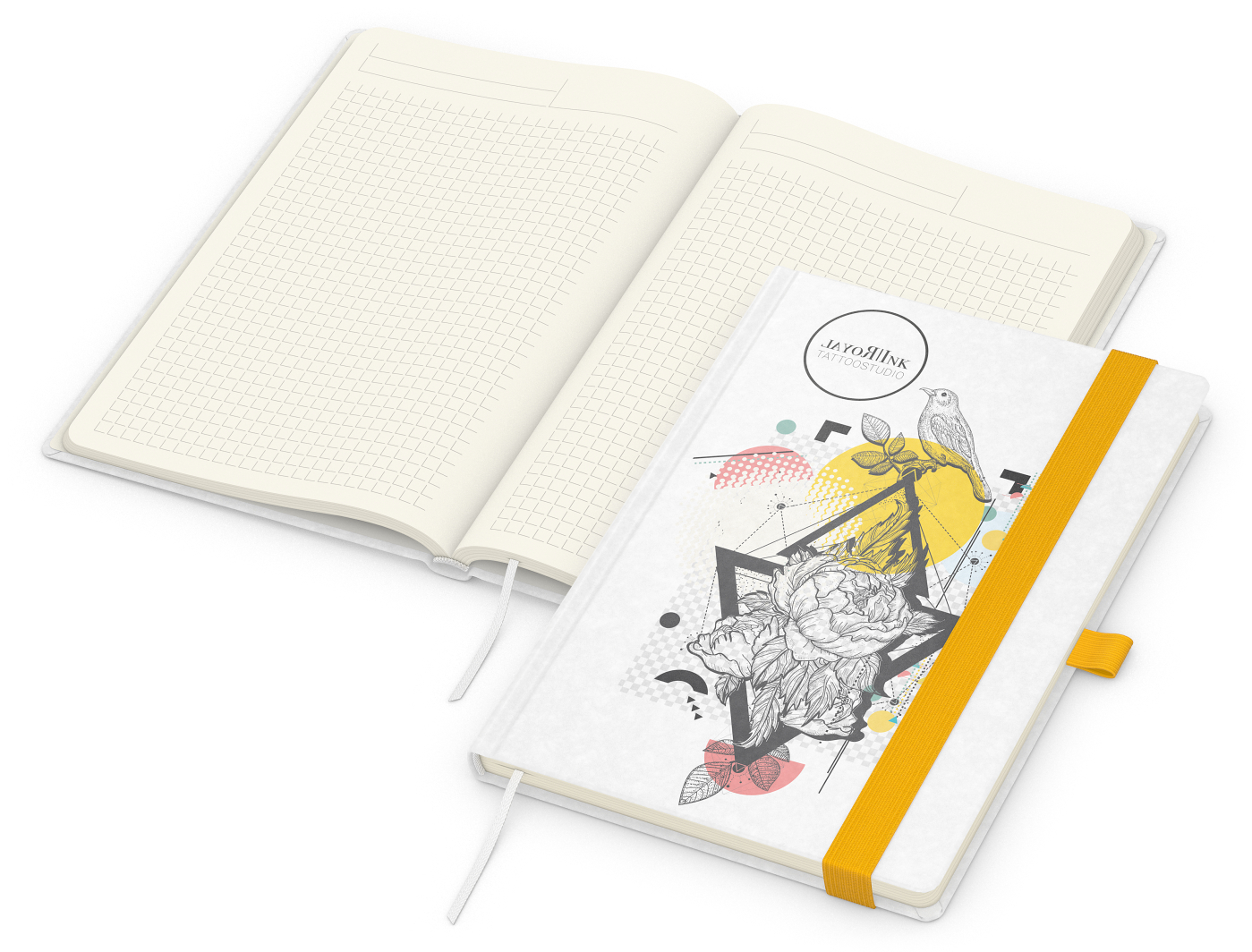 Notizbuch Match-Book Naturpapier-Hardcover individuell bedruckt