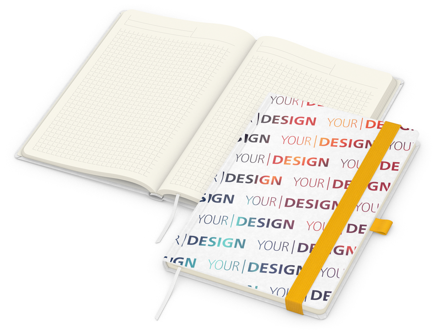 Notizbuch Match-Book Naturpapier-Hardcover individuell bedruckt