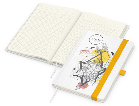 Notizbuch Match-Book Naturpapier-Hardcover individuell bedruckt