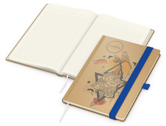 Notizbuch Match-Book Naturpapier-Hardcover individuell bedruckt