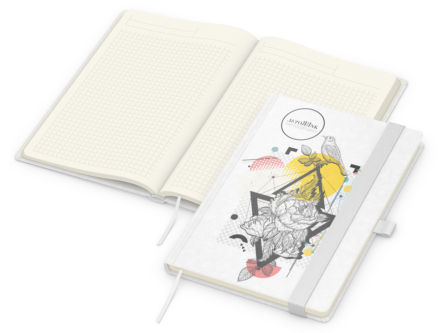 Notizbuch Match-Book Naturpapier-Hardcover individuell bedruckt