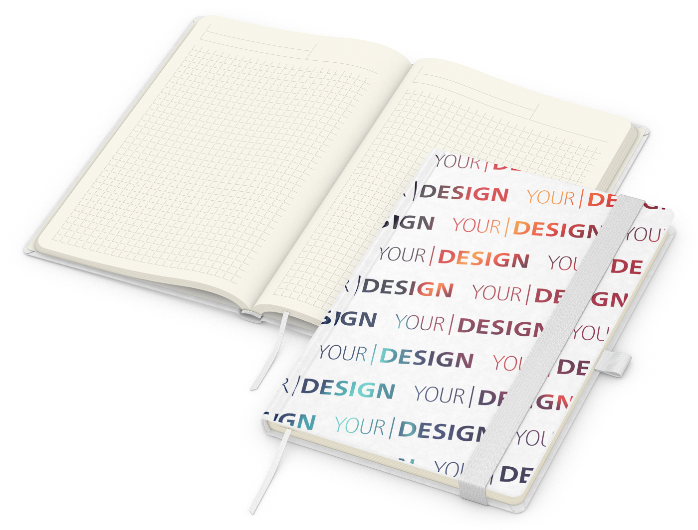 Notizbuch Match-Book Naturpapier-Hardcover individuell bedruckt