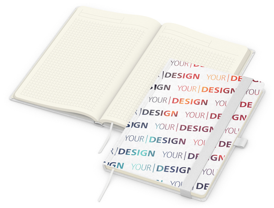 Notizbuch Match-Book Naturpapier-Hardcover individuell bedruckt