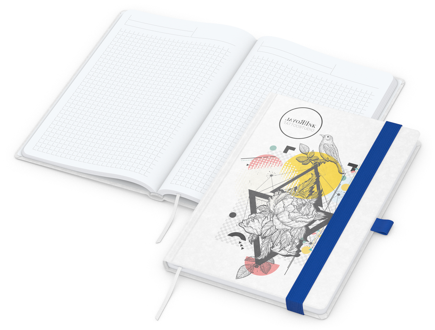 Notizbuch Match-Book Naturpapier-Hardcover individuell bedruckt