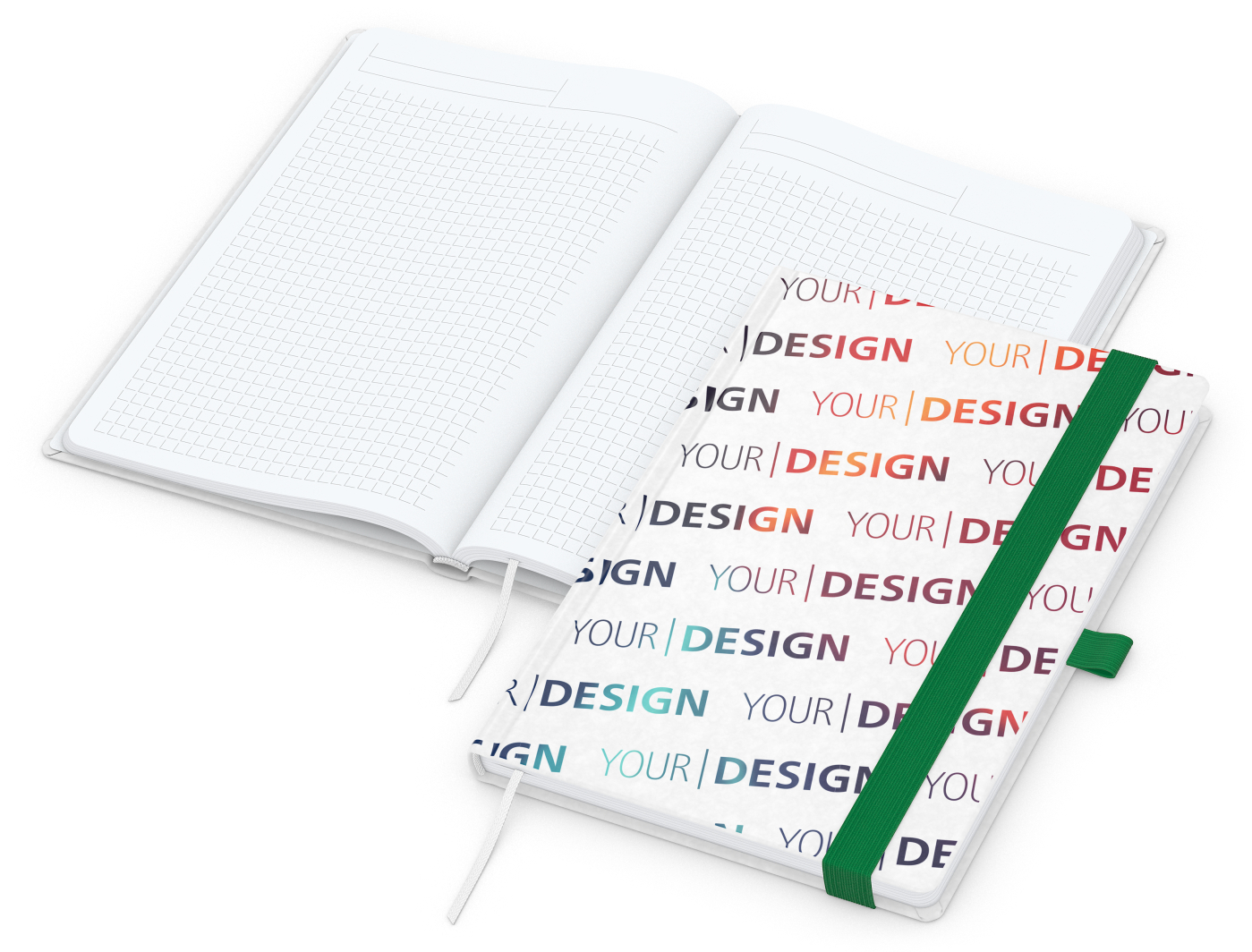 Notizbuch Match-Book Naturpapier-Hardcover individuell bedruckt