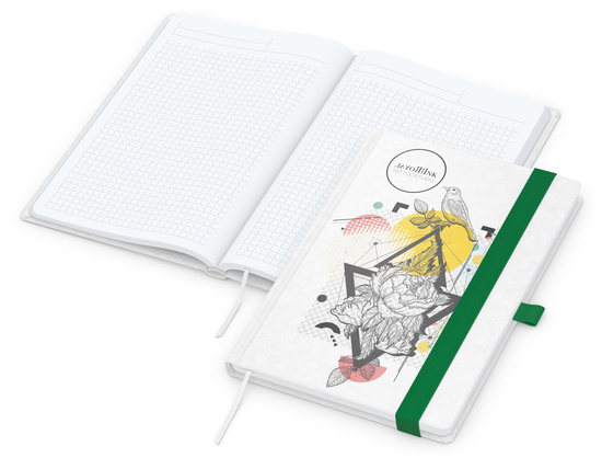 Notizbuch Match-Book Naturpapier-Hardcover individuell bedruckt