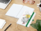 Notizbuch Match-Book Naturpapier-Hardcover individuell bedruckt