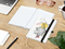 Notizbuch Match-Book Naturpapier-Hardcover individuell bedruckt