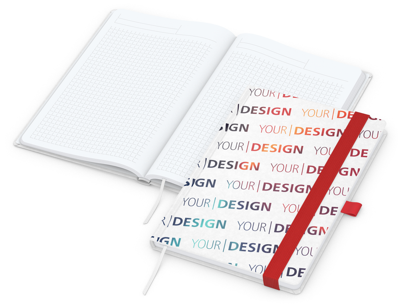 Notizbuch Match-Book Naturpapier-Hardcover individuell bedruckt