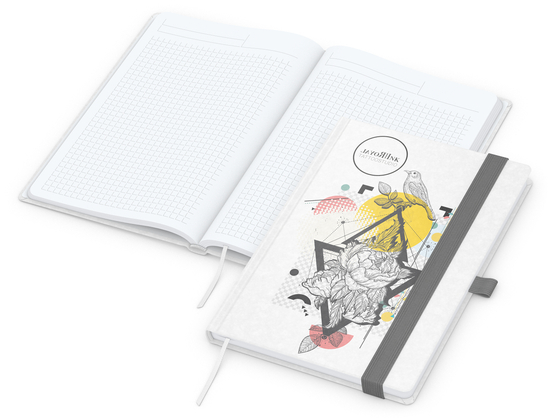 Notizbuch Match-Book Naturpapier-Hardcover individuell bedruckt