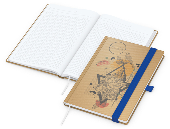 Notizbuch Match-Book Naturpapier-Hardcover individuell bedruckt