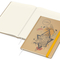 Notizbuch Match-Book Naturpapier-Hardcover individuell bedruckt, DIN A4, Papierfarbe/Lineatur Cremefarben/Winkelkaro, Einband-Papierfarbe Braun
