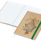 Notizbuch Match-Book Naturpapier-Hardcover individuell bedruckt, DIN A4, Papierfarbe/Lineatur Hochweiß/Winkelkaro, Einband-Papierfarbe Braun