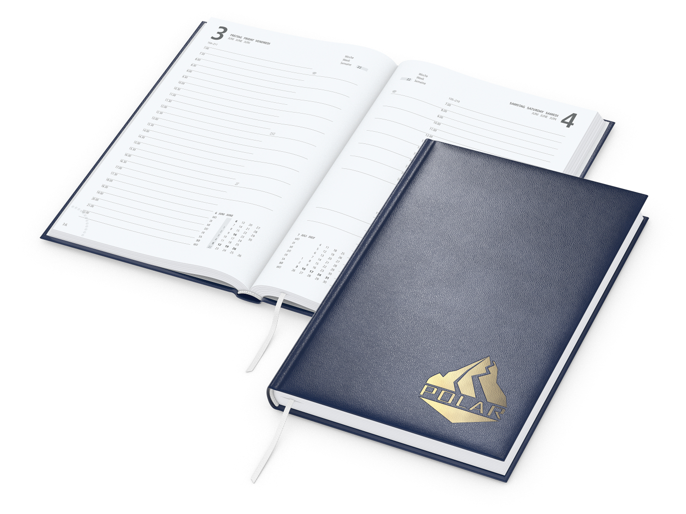 Tageskalender Advance Mo.–So. je 1 Seite Kunstleder-Hardcover