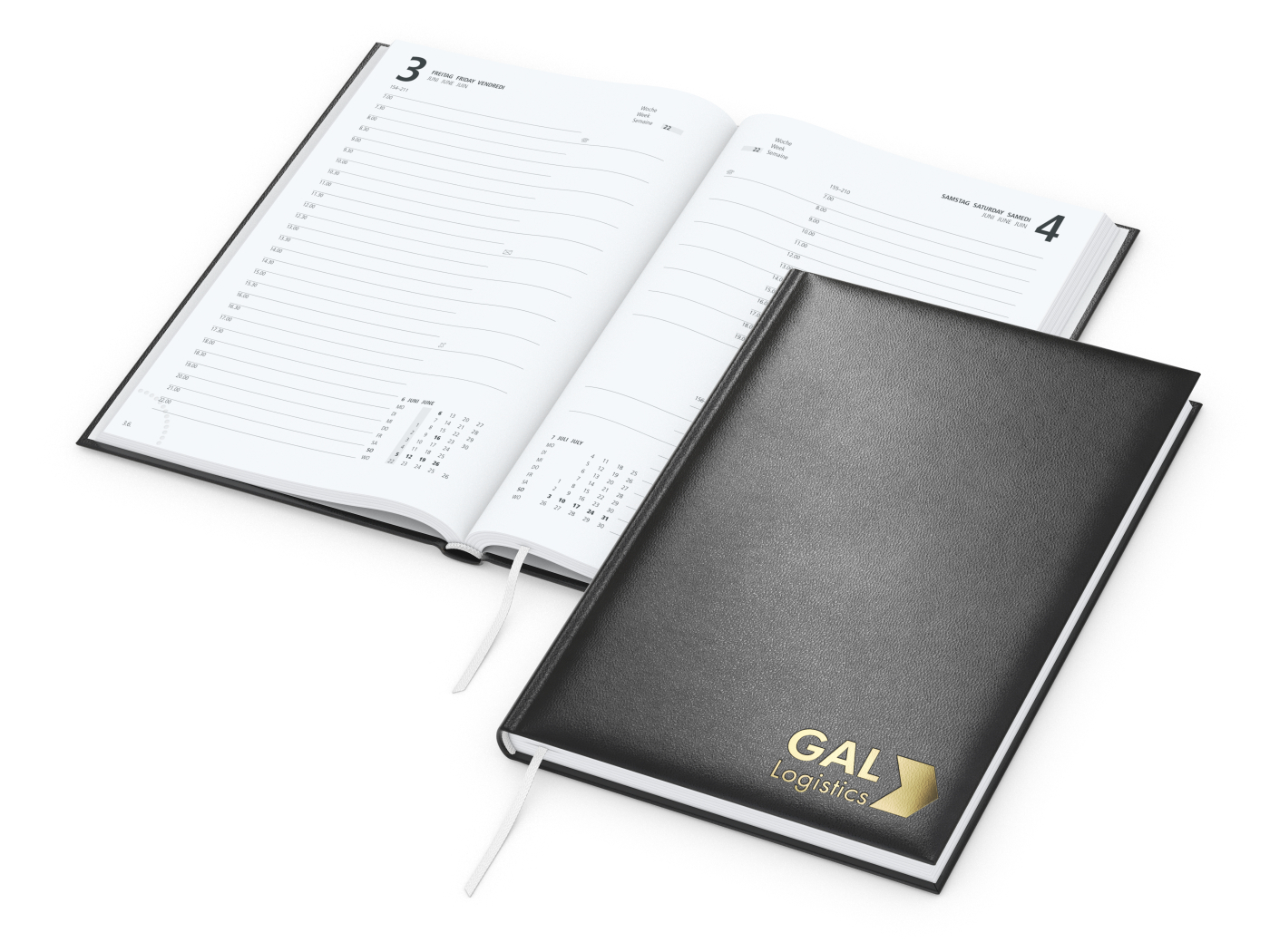 Tageskalender Basic Mo.–Fr. je 1 Seite 320 Seiten Kunstleder-Hardcover
