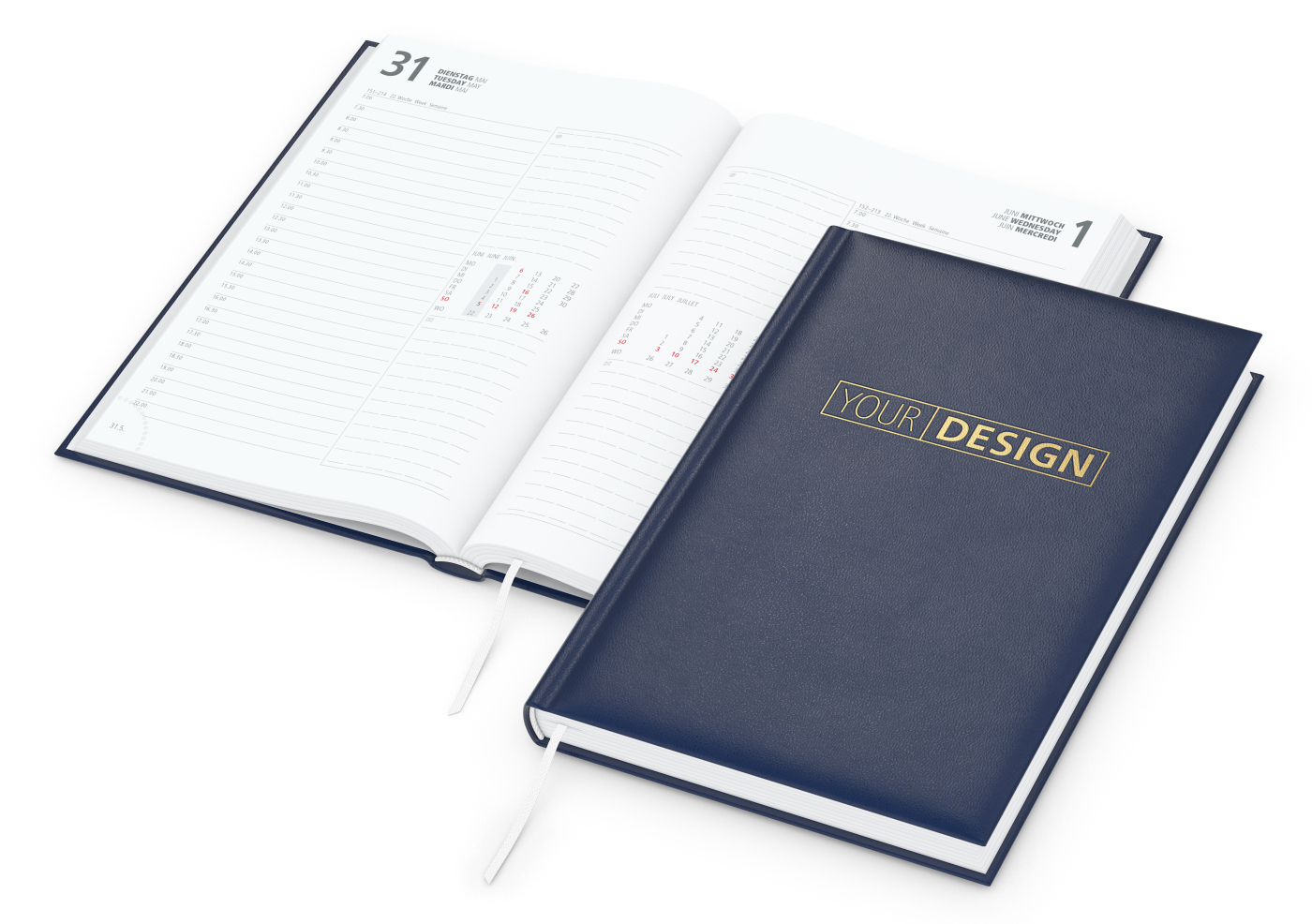 Tageskalender Image Mo.–Fr. je 1 Seite 352 Seiten Kunstleder-Hardcover