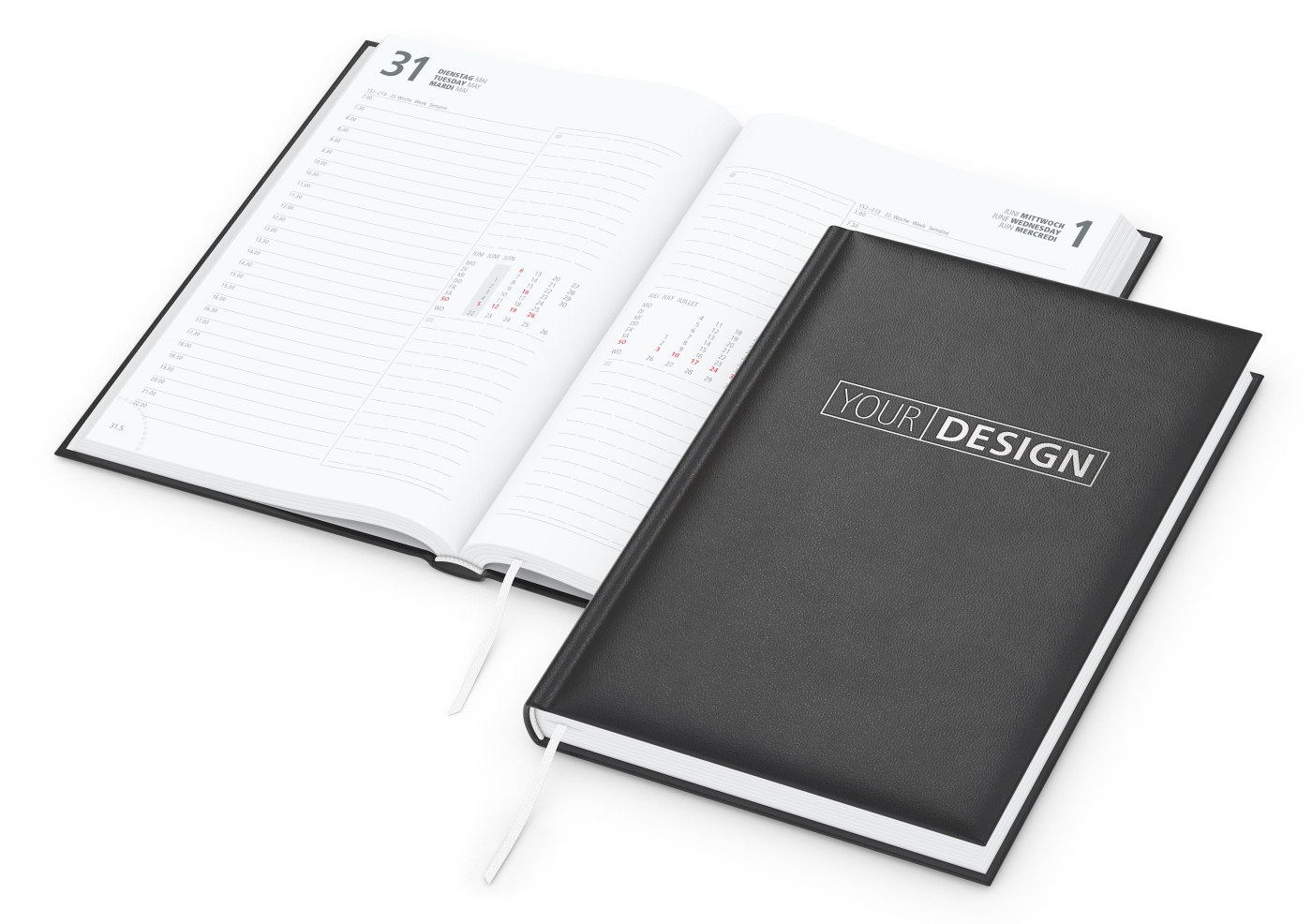 Tageskalender Image Mo.–Fr. je 1 Seite 352 Seiten Kunstleder-Hardcover