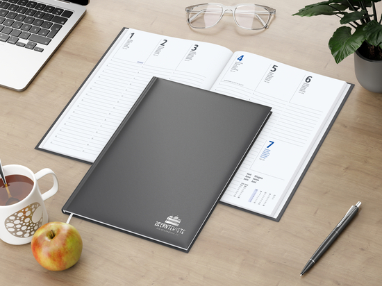 Wochenkalender Media 175 × 245 mm Kunstleder-Hardcover matt